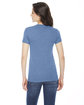 American Apparel Ladies' Triblend Short-Sleeve Track T-Shirt ATHLETIC BLUE ModelBack