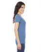 American Apparel Ladies' Triblend Short-Sleeve Track T-Shirt ATHLETIC BLUE ModelSide