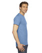 American Apparel Unisex Triblend Short-Sleeve Track T-Shirt ATHLETIC BLUE ModelSide