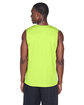 Team 365 Men's Zone Performance Muscle T-Shirt SAFETY YELLOW ModelBack