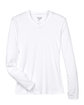 Team 365 Ladies' Zone Performance Long-Sleeve T-Shirt WHITE FlatFront