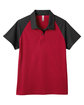 Team 365 Ladies' Command Snag-Protection Colorblock Polo SPORT RED/ BLACK FlatFront