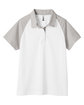 Team 365 Ladies' Command Snag-Protection Colorblock Polo WHITE/ SP SILVER FlatFront
