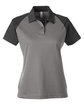 Team 365 Ladies' Command Snag-Protection Colorblock Polo SPRT GRAPHT/ BLK OFFront