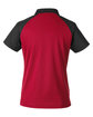 Team 365 Ladies' Command Snag-Protection Colorblock Polo SPORT RED/ BLACK OFBack
