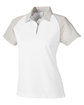 Team 365 Ladies' Command Snag-Protection Colorblock Polo WHITE/ SP SILVER OFQrt