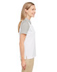 Team 365 Ladies' Command Snag-Protection Colorblock Polo WHITE/ SP SILVER ModelSide