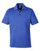 Team 365 Men's Zone Sonic Heather Performance Polo SPORT ROYAL HTHR OFFront
