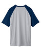 Team 365 Unisex Zone Colorblock Raglan T-Shirt ATH HT/ SP DK NV FlatBack