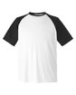 Team 365 Unisex Zone Colorblock Raglan T-Shirt WHITE/ BLK HTHR OFFront