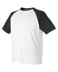 Team 365 Unisex Zone Colorblock Raglan T-Shirt WHITE/ BLK HTHR OFQrt