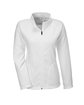 Team 365 Ladies' Campus Microfleece Jacket WHITE OFFront