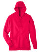 Team 365 Men's Zone HydroSport™ Heavyweight Full-Zip Hooded Sweatshirt SPORT RED FlatFront