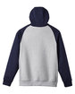 Team 365 Unisex Zone HydroSport™ Heavyweight Colorblock Hooded Sweatshirt ATH HT/ SP DK NV FlatBack