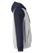 Team 365 Unisex Zone HydroSport™ Heavyweight Colorblock Hooded Sweatshirt ATH HT/ SP DK NV OFSide