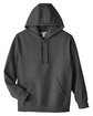 Team 365 Unisex Zone HydroSport™  Heavyweight Quarter-Zip Hooded Sweatshirt DARK GREY HEATHR FlatFront