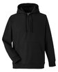 Team 365 Unisex Zone HydroSport™  Heavyweight Quarter-Zip Hooded Sweatshirt BLACK OFFront
