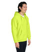 Team 365 Unisex Zone HydroSport™  Heavyweight Quarter-Zip Hooded Sweatshirt SAFETY YELLOW ModelQrt