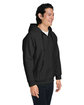 Team 365 Unisex Zone HydroSport™  Heavyweight Quarter-Zip Hooded Sweatshirt BLACK ModelQrt
