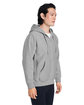 Team 365 Unisex Zone HydroSport™  Heavyweight Quarter-Zip Hooded Sweatshirt ATHLETIC HEATHER ModelQrt